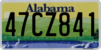 AL license plate 47CZ841