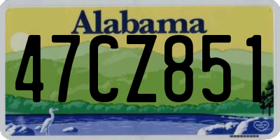 AL license plate 47CZ851