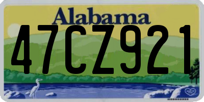 AL license plate 47CZ921