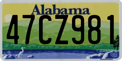 AL license plate 47CZ981