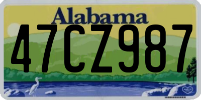 AL license plate 47CZ987