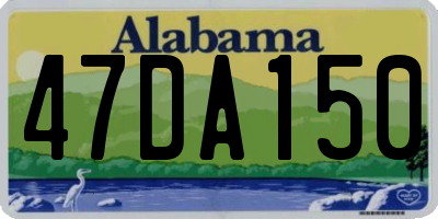 AL license plate 47DA150