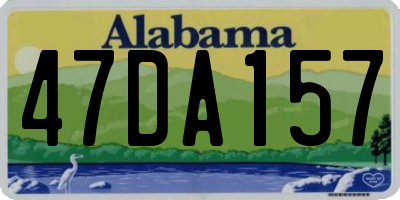 AL license plate 47DA157