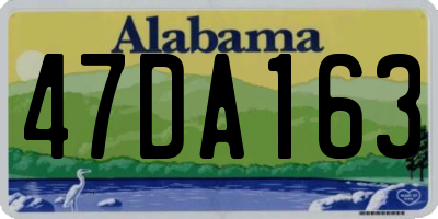AL license plate 47DA163