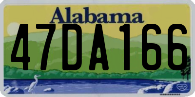 AL license plate 47DA166