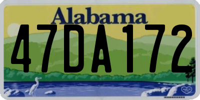 AL license plate 47DA172