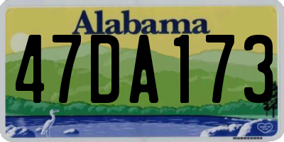 AL license plate 47DA173