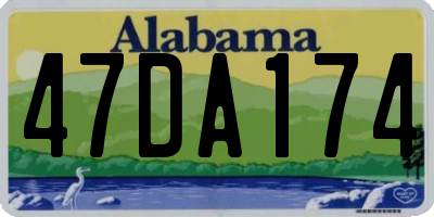 AL license plate 47DA174