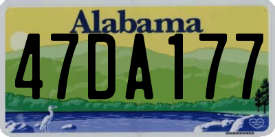 AL license plate 47DA177