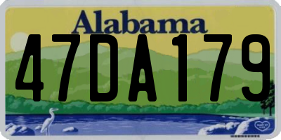 AL license plate 47DA179