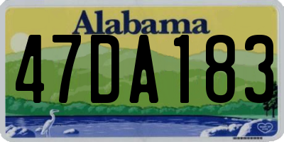 AL license plate 47DA183