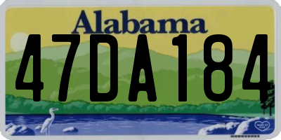 AL license plate 47DA184
