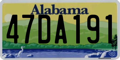 AL license plate 47DA191