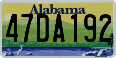 AL license plate 47DA192