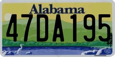 AL license plate 47DA195