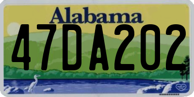 AL license plate 47DA202