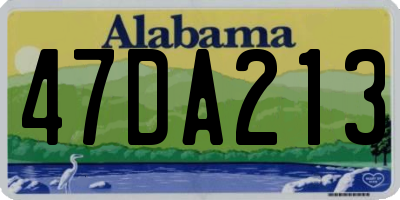 AL license plate 47DA213