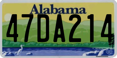 AL license plate 47DA214