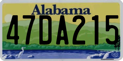 AL license plate 47DA215