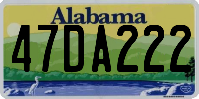 AL license plate 47DA222