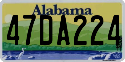 AL license plate 47DA224