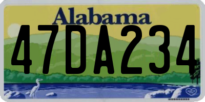 AL license plate 47DA234