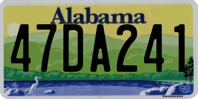 AL license plate 47DA241