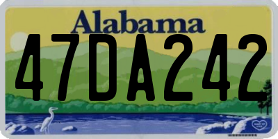 AL license plate 47DA242