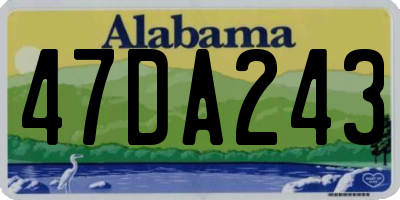 AL license plate 47DA243