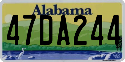 AL license plate 47DA244