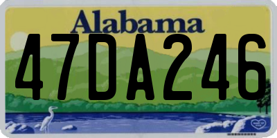 AL license plate 47DA246