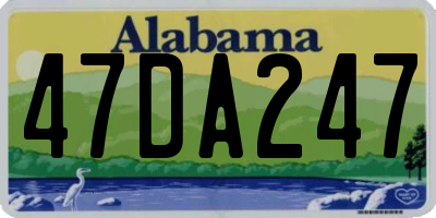 AL license plate 47DA247