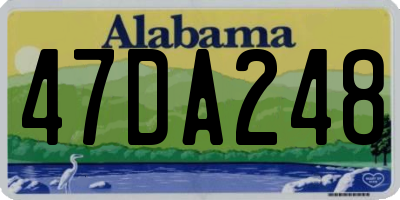AL license plate 47DA248
