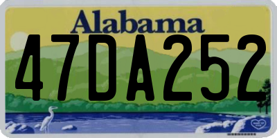 AL license plate 47DA252
