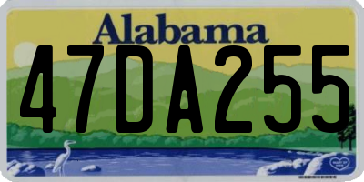 AL license plate 47DA255