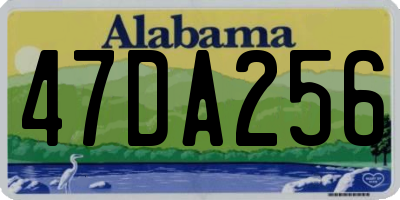 AL license plate 47DA256