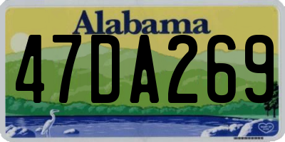 AL license plate 47DA269