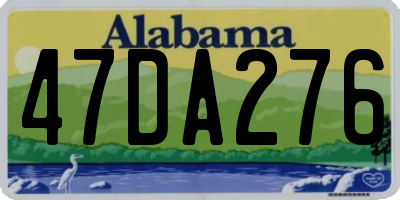 AL license plate 47DA276