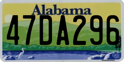 AL license plate 47DA296