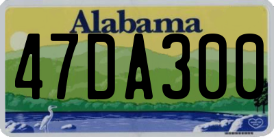 AL license plate 47DA300