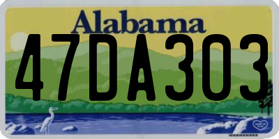 AL license plate 47DA303