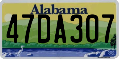 AL license plate 47DA307