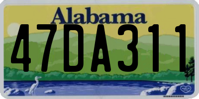 AL license plate 47DA311