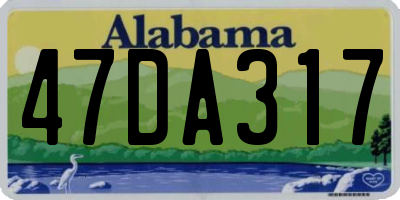 AL license plate 47DA317