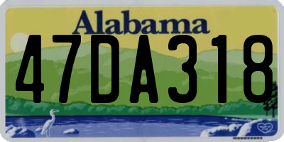 AL license plate 47DA318