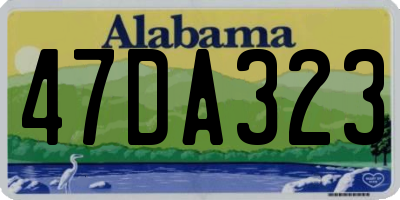 AL license plate 47DA323