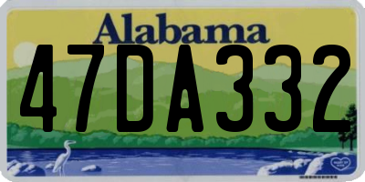 AL license plate 47DA332