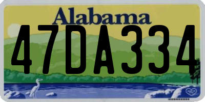 AL license plate 47DA334