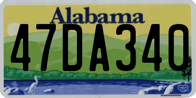 AL license plate 47DA340