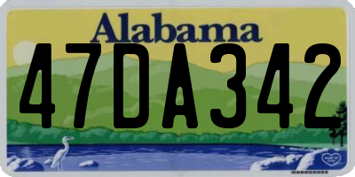 AL license plate 47DA342